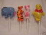 182sp Honey Bear Donkey Pig Tiger Chocolate or Hard Candy Lollipop Mold